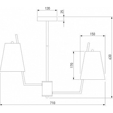 Потолочная люстра Topanga 60173/6 латунь Smart