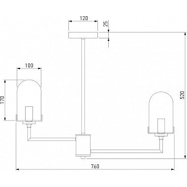 Потолочная люстра Pluto 60156/8 хром