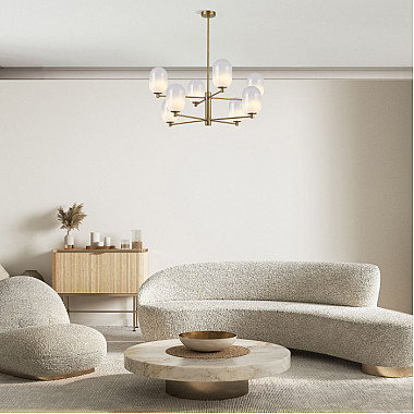 Потолочная люстра Loona 60161/8 латунь