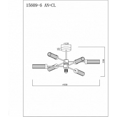 Потолочная люстра Evolution 15609-6 AN+CL