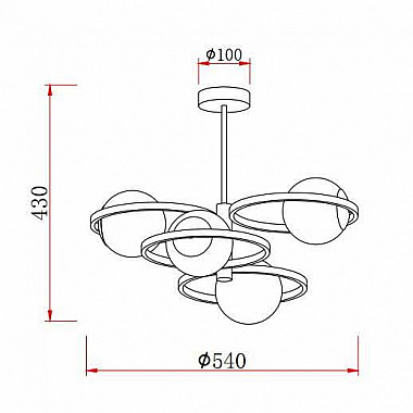 Подвесная люстра Rivoli Ariadna 4074-304 Б0047336