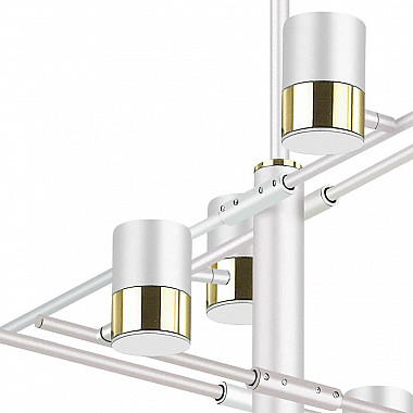 Подвесная люстра Lumien Hall Саурис LH8020/8P-WT-GD