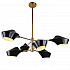 Подвесная люстра Lumina Deco Romina LDP 6037-6 BK+GD