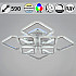 Потолочная люстра 09826-3.3-4+4C CR (RGB)