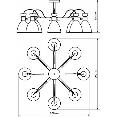 Потолочная люстра Volante 52598 1