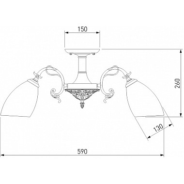 Потолочная люстра 22010 22010/5 белый с золотом