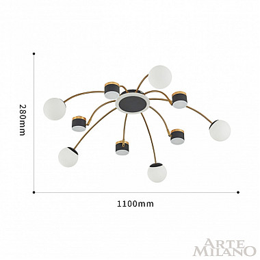 Потолочная люстра 272040/10 BK/GD