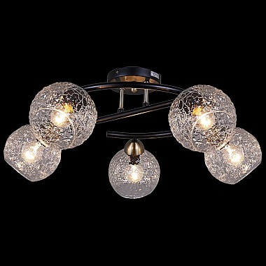 Потолочная люстра IL0296-5CSQ-79 BK AB