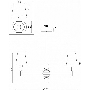 Потолочная люстра Soho FR2028PL-03N