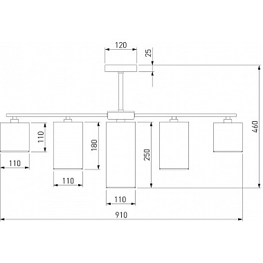 Потолочная люстра Pastel 60151 хром