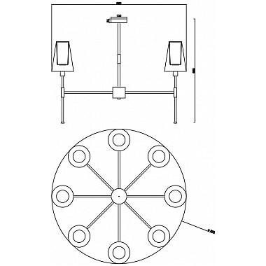 Потолочная люстра Tida FR5196PL-08BBS