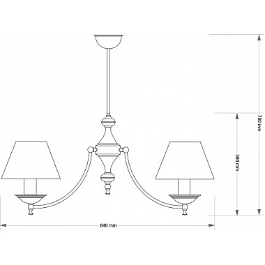 Потолочная люстра San Marino Lampshade SAN-ZW-2(P/A)CR