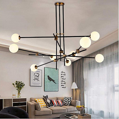 Потолочная люстра Bistro Globe 9389P/9 black/gold