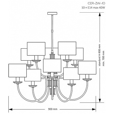 Потолочная люстра Cero CER-ZW-10(ZM)