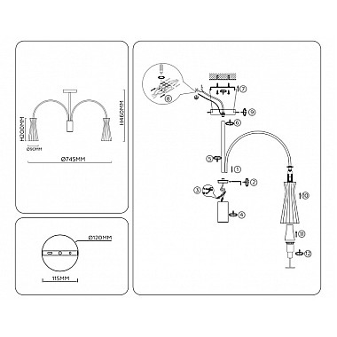 Потолочная люстра High Light LH55703