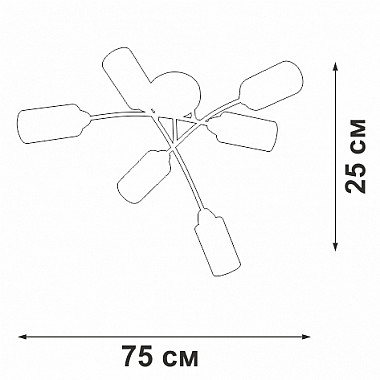 Потолочная люстра V4188-1/6PL