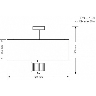 Потолочная люстра EMPOLI EMP-PL-4(N)
