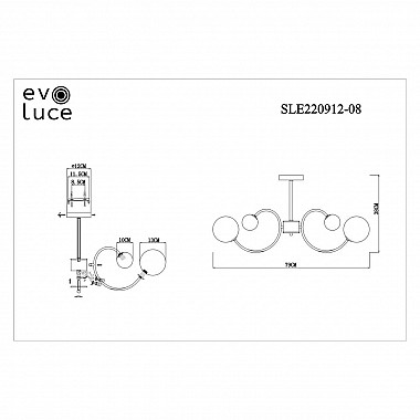 Потолочная люстра Evoluce Formae SLE220912-08