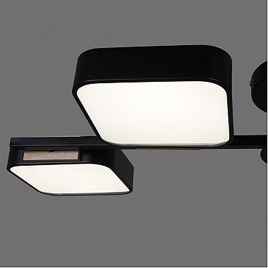 Потолочная люстра 03361-0.3-04 BK+WOOD