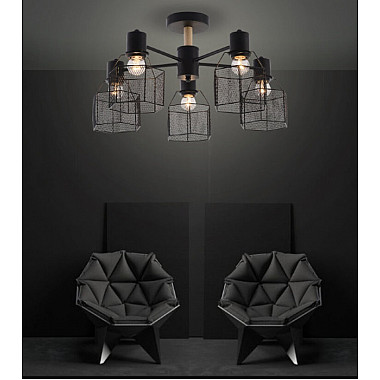 Потолочная люстра Lauri SF3388/5C-BK-WD