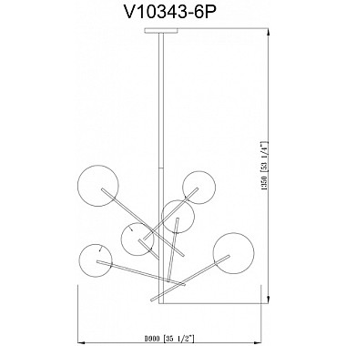 Потолочная люстра Bizet V10343-6P
