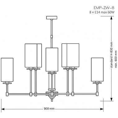 Потолочная люстра Empoli EMP-ZW-8(N)