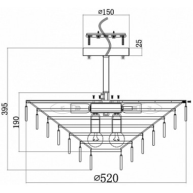 Потолочная люстра Mazzo MOD130CL-11G