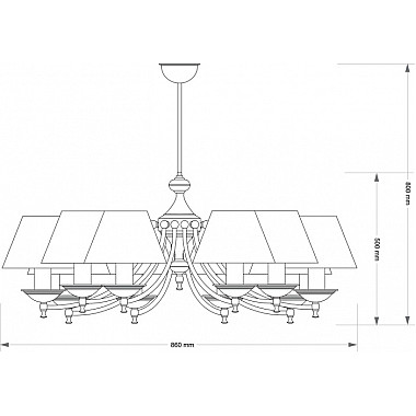 Потолочная люстра San Marino Lampshade SAN-ZW-10(P/A)CR