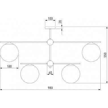 Потолочная люстра Marbella 60147/6 латунь