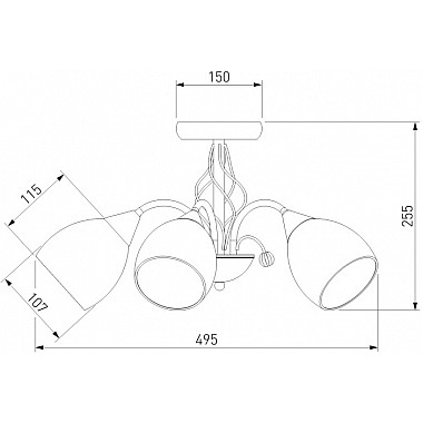 Потолочная люстра 30026/5 золото