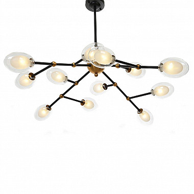 Подвесная люстра Lumina Deco Crocus LDP 7002-12 BK+MD