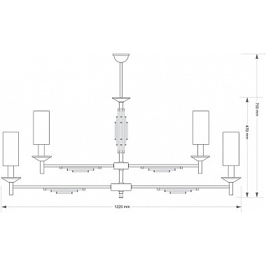 Потолочная люстра Fellino FEL-ZWL-4(P/A)DL
