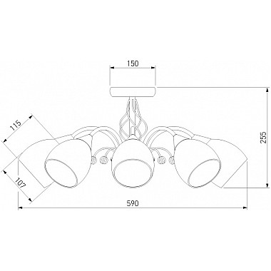 Потолочная люстра 30026/8 золото