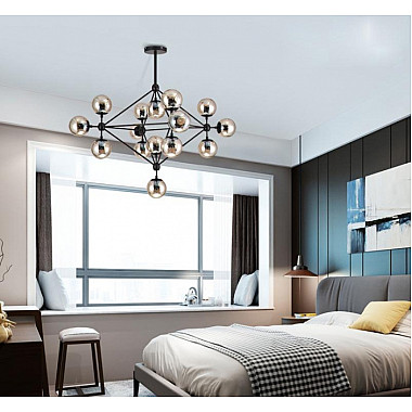 Потолочная люстра Modo 8916P/15 black/cognac