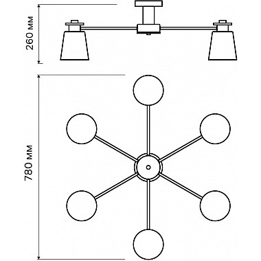 Потолочная люстра Volante 52443 4