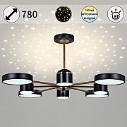 Потолочная люстра 13289-4.3-08 BK+GD CR