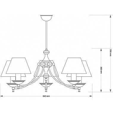 Потолочная люстра San Marino Lampshade SAN-ZW-5(Z/A)CR