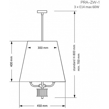 Потолочная люстра Prato PRA-ZW-1(ZM)