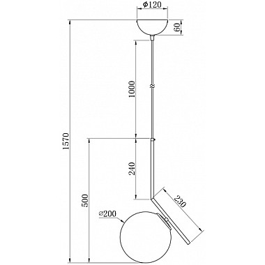 Потолочная люстра K2GP-825BR-S