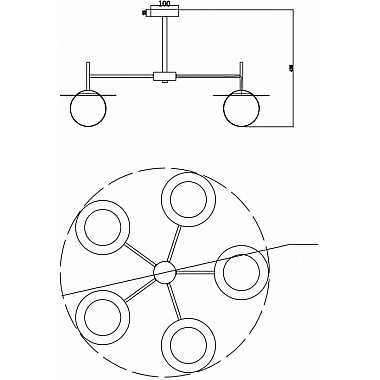 Потолочная люстра Camelia FR5202PL-05BS