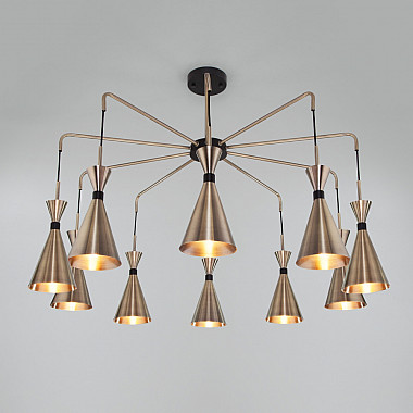 Потолочная люстра Glustin 316/10 латунь / черный Smart