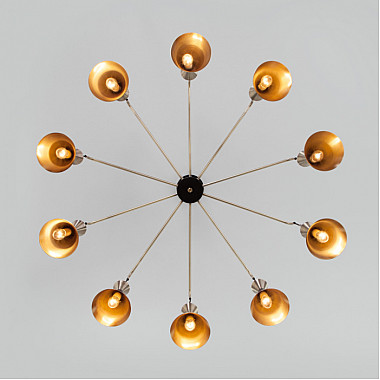 Потолочная люстра Glustin 316/10 латунь / черный Smart