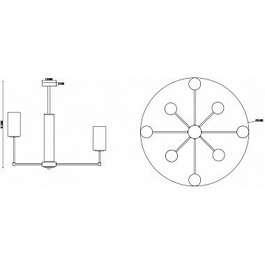 Потолочная люстра Agnes FR5184PL-08CH