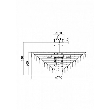 Потолочная люстра Mazzo MOD130CL-14G