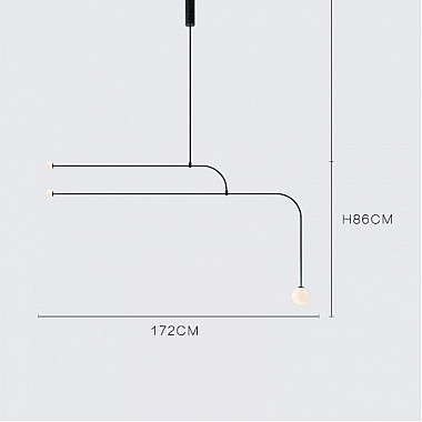 Потолочная люстра LINES-05