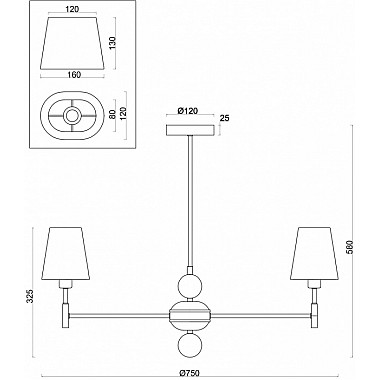 Потолочная люстра Soho FR2028PL-07N