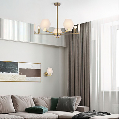 Потолочная люстра Marble 60158/5 латунь Smart