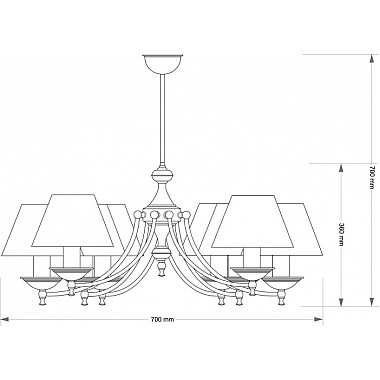 Потолочная люстра San Marino Lampshade SAN-ZW-8(P/A)CR