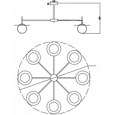 Потолочная люстра Camelia FR5202PL-08BS