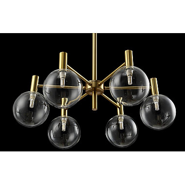 Подвесная люстра Crystal Lux Andres SP6 Bronze/Transparente